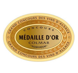 Concours des Vins d'Alsace de Colmar Médaille d'or